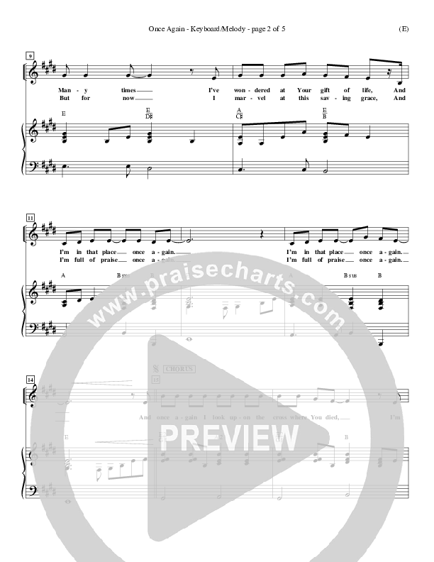 Once Again Lead Sheet (Matt Redman)