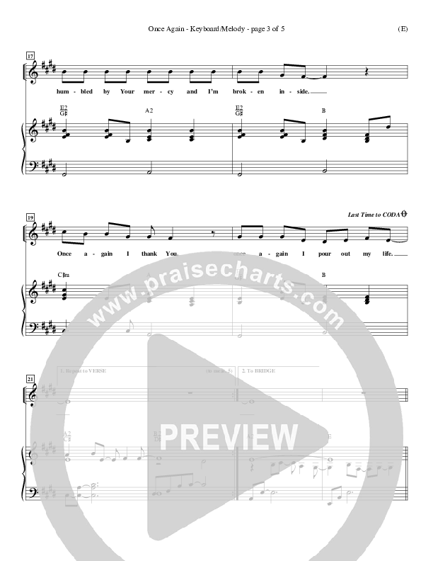 Once Again Lead Sheet (Matt Redman)