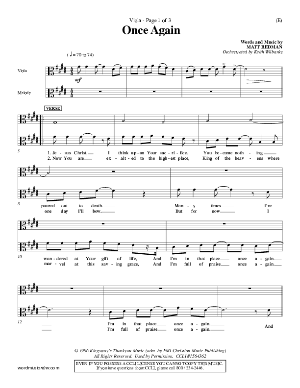 Once Again Viola (Matt Redman)