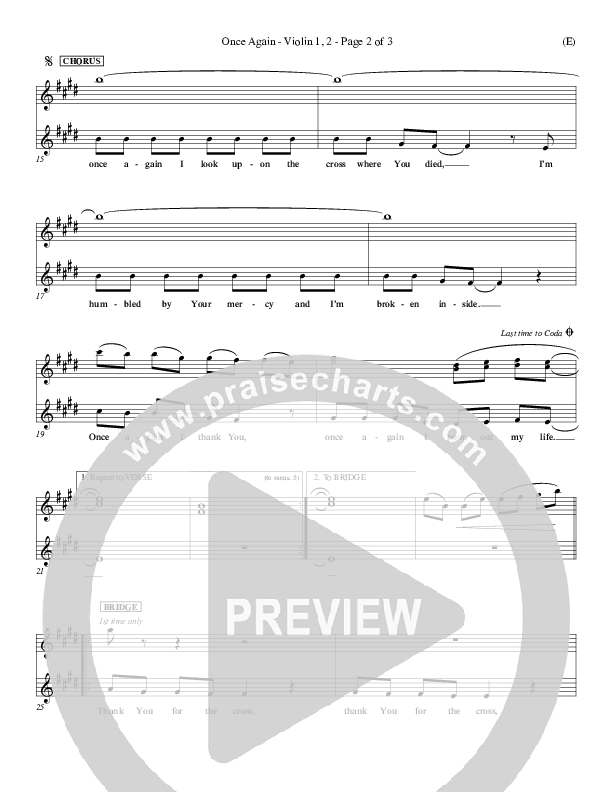 Once Again Violin 1/2 (Matt Redman)