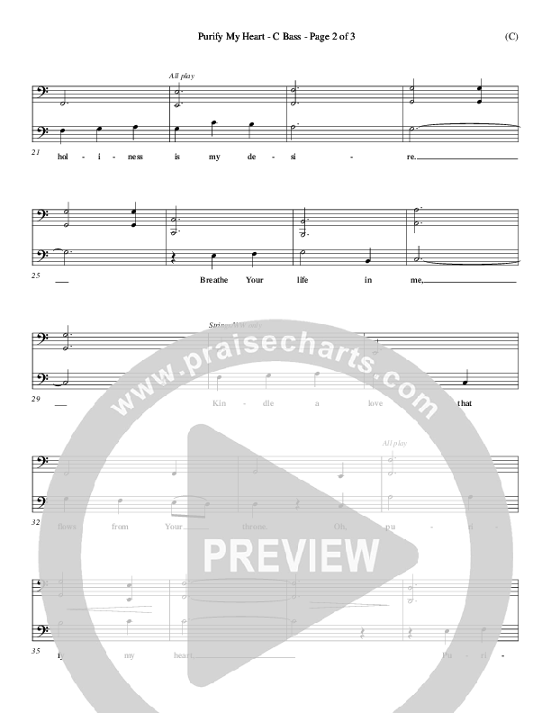 Purify My Heart Contrabass (Jeff Nelson)