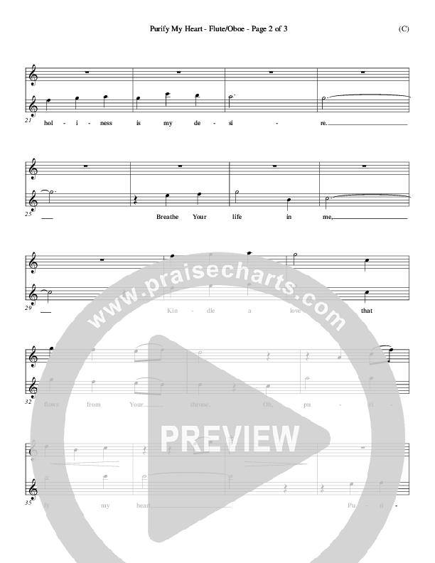 Purify My Heart Flute/Oboe (Jeff Nelson)