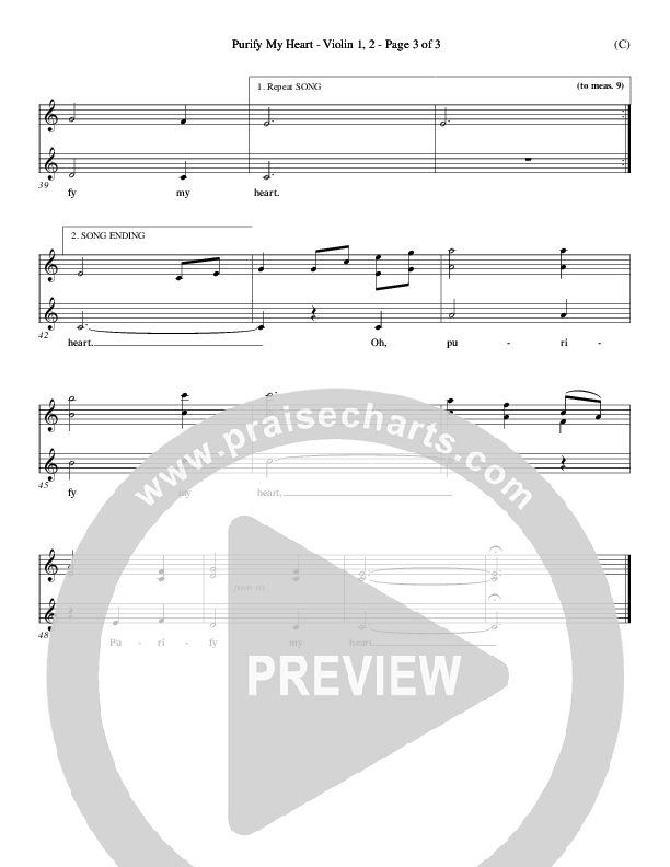 Purify My Heart Violin 1/2 (Jeff Nelson)