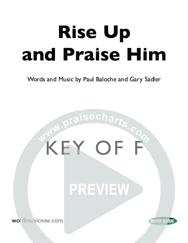 Rise Up and Praise Him Cover Sheet (Paul Baloche)