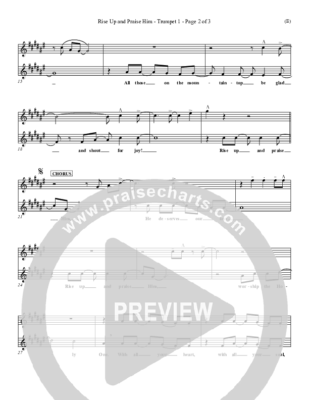 Rise Up and Praise Him Trumpet 1 (Paul Baloche)