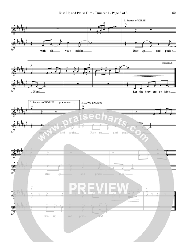 Rise Up and Praise Him Trumpet 1 (Paul Baloche)