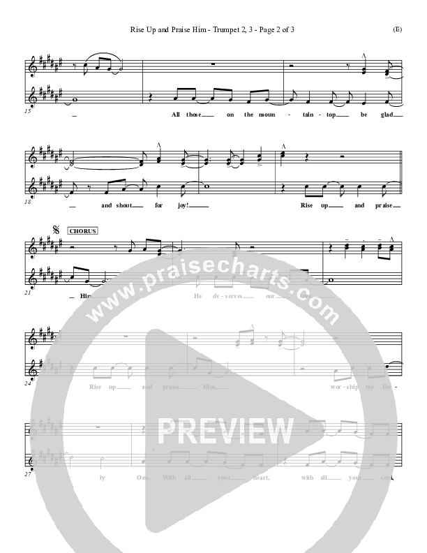 Rise Up and Praise Him Trumpet 2/3 (Paul Baloche)