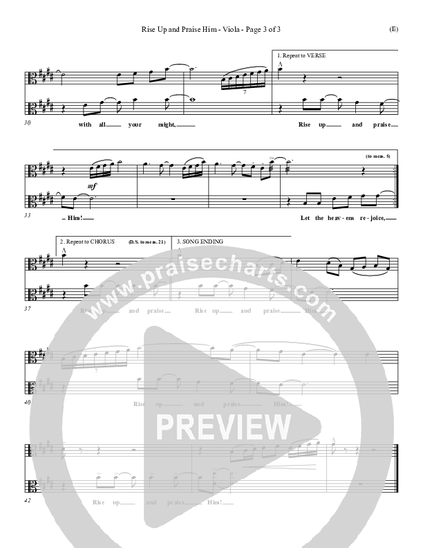 Rise Up and Praise Him Viola (Paul Baloche)