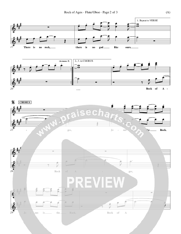 Rock Of Ages Flute/Oboe (Paul Baloche)