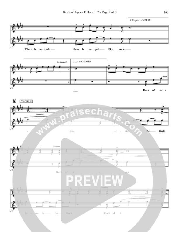 Rock Of Ages French Horn 1/2 (Paul Baloche)