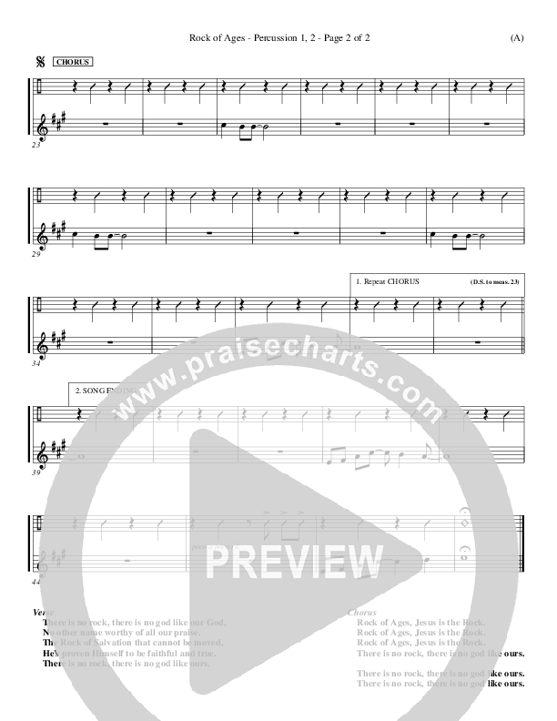 Rock Of Ages Percussion 1/2 (Paul Baloche)