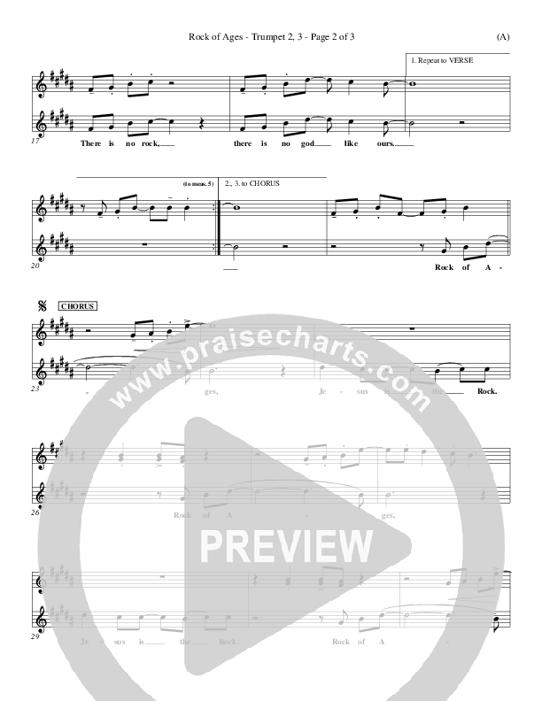 Rock Of Ages Trumpet 2/3 (Paul Baloche)