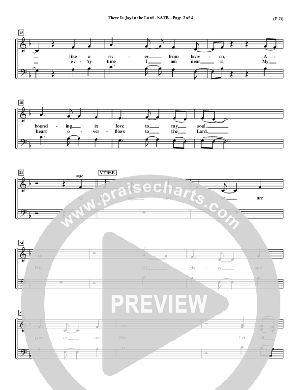 There Is Joy In The Lord Choir Sheet (SATB) (Cheri Keaggy)