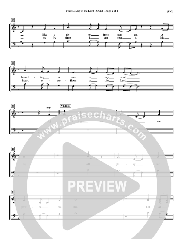 There Is Joy In The Lord Choir Vocals (SATB) (Cheri Keaggy)