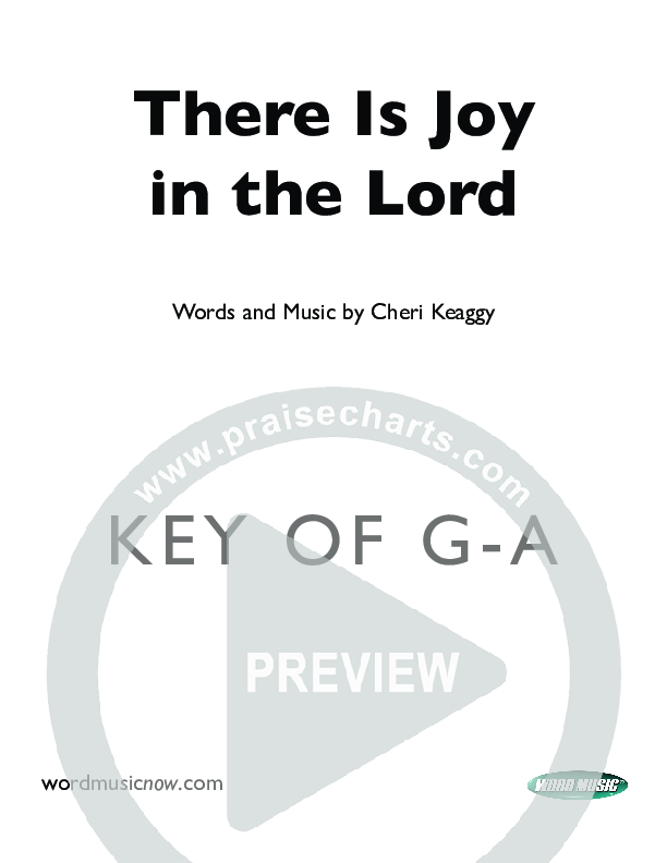 There Is Joy In The Lord Cover Sheet (Cheri Keaggy)