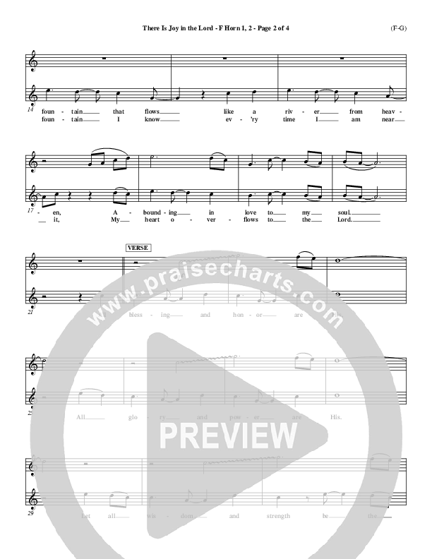 There Is Joy In The Lord French Horn 1/2 (Cheri Keaggy)