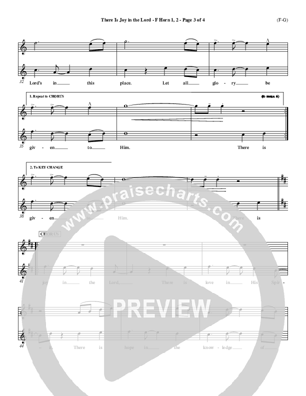 There Is Joy In The Lord French Horn 1/2 (Cheri Keaggy)