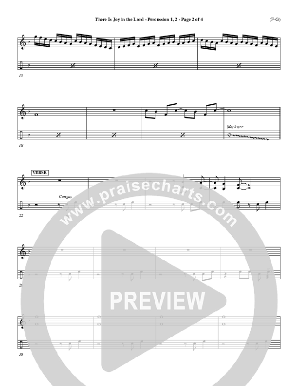 There Is Joy In The Lord Percussion 1/2 (Cheri Keaggy)