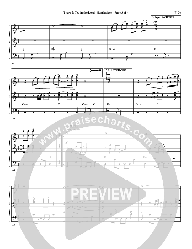 There Is Joy In The Lord Synth (Cheri Keaggy)