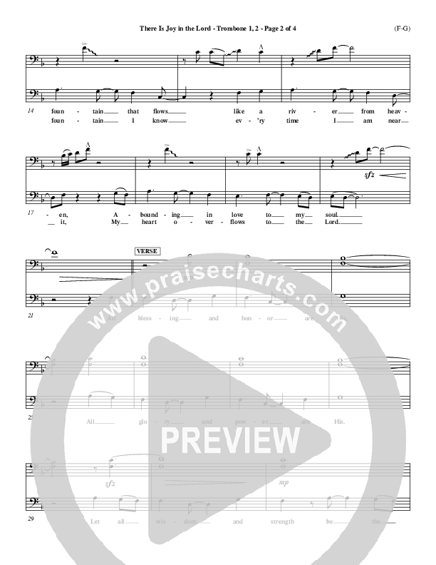 There Is Joy In The Lord Trombone 1/2 (Cheri Keaggy)