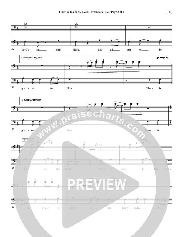 There Is Joy In The Lord Trombone 1/2 (Cheri Keaggy)