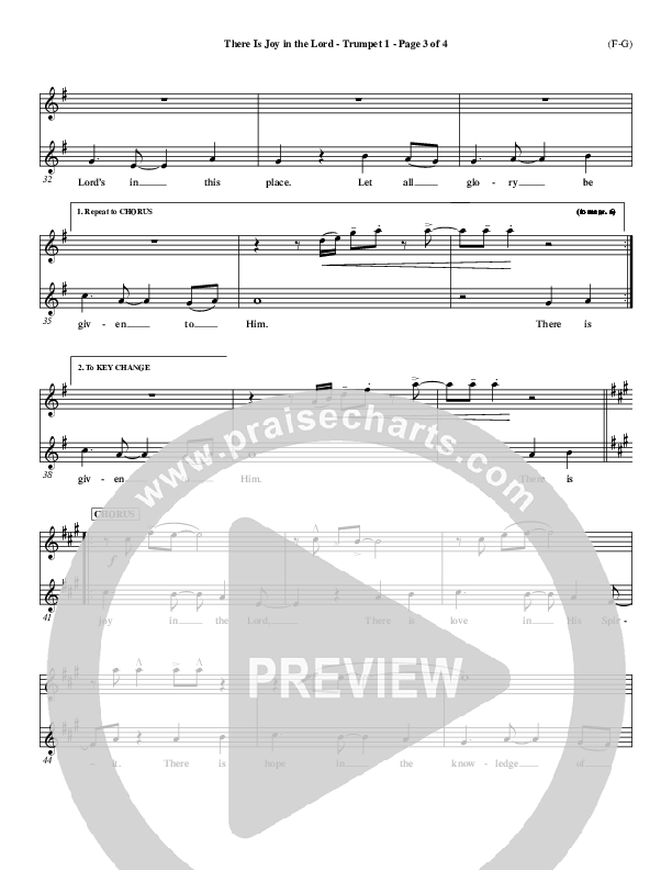 There Is Joy In The Lord Trumpet 1 (Cheri Keaggy)