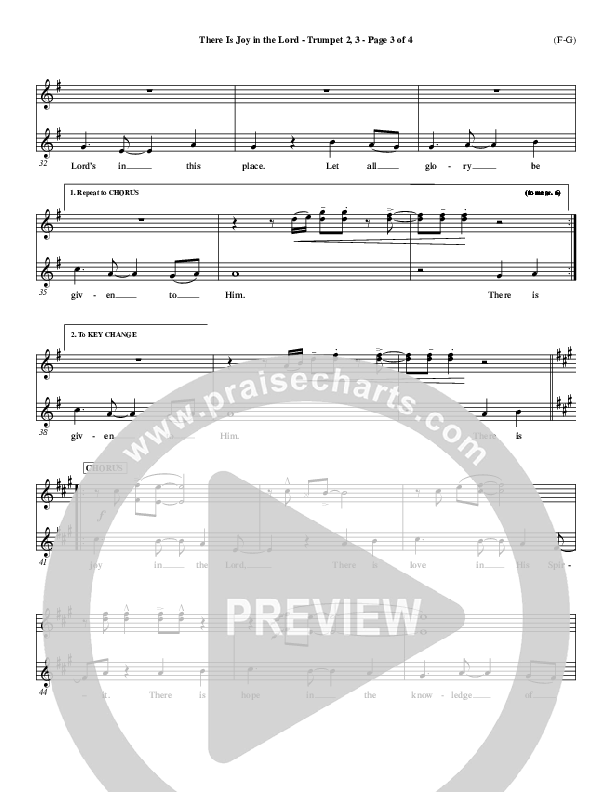 There Is Joy In The Lord Trumpet 2/3 (Cheri Keaggy)