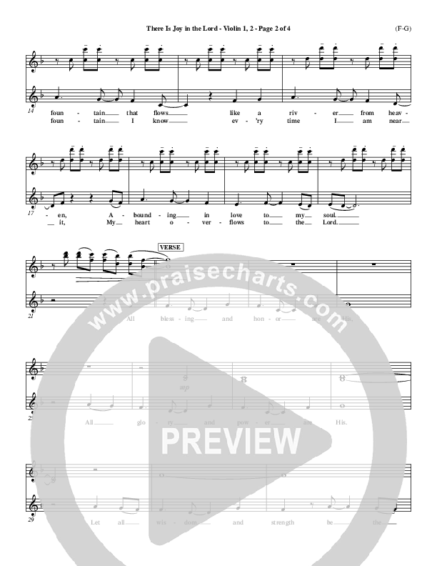 There Is Joy In The Lord Violin 1/2 (Cheri Keaggy)