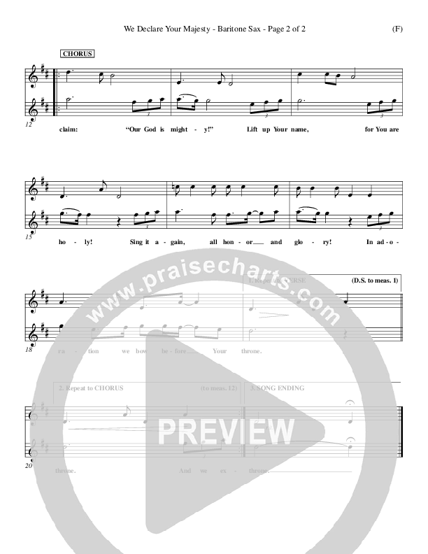 We Declare Your Majesty Bari Sax (Malcolm du Plessis)