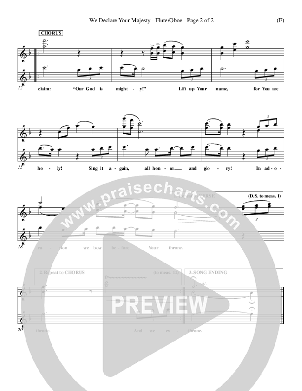 We Declare Your Majesty Flute/Oboe (Malcolm du Plessis)