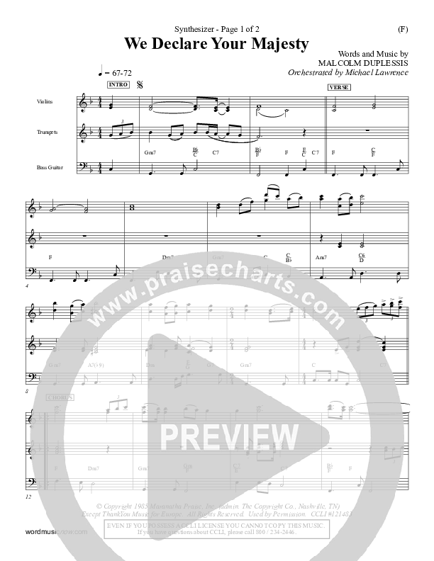 We Declare Your Majesty Synth (Malcolm du Plessis)