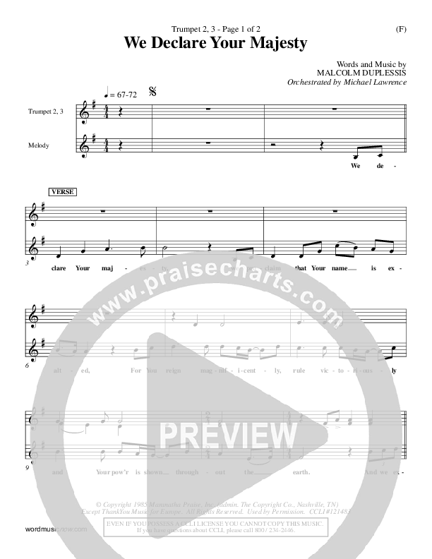 We Declare Your Majesty Trumpet 2/3 (Malcolm du Plessis)