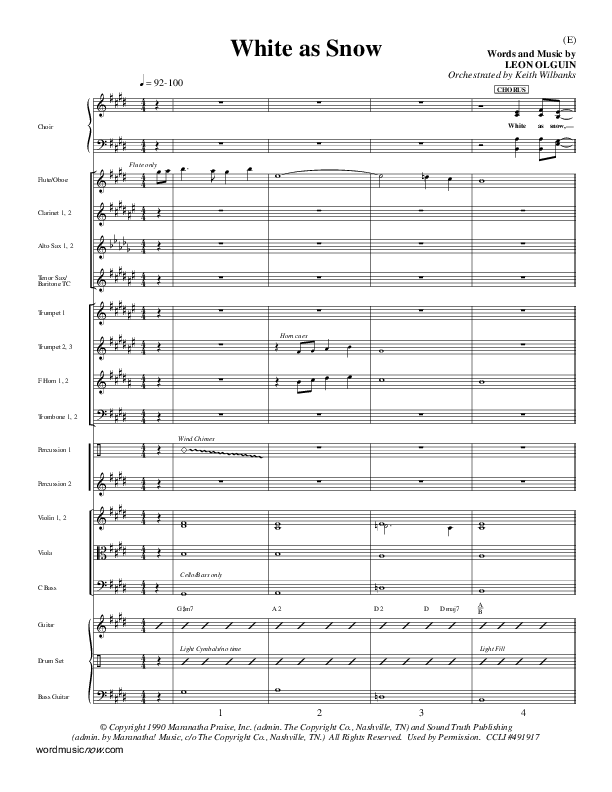 White As Snow Conductor's Score (Leon Olguin)