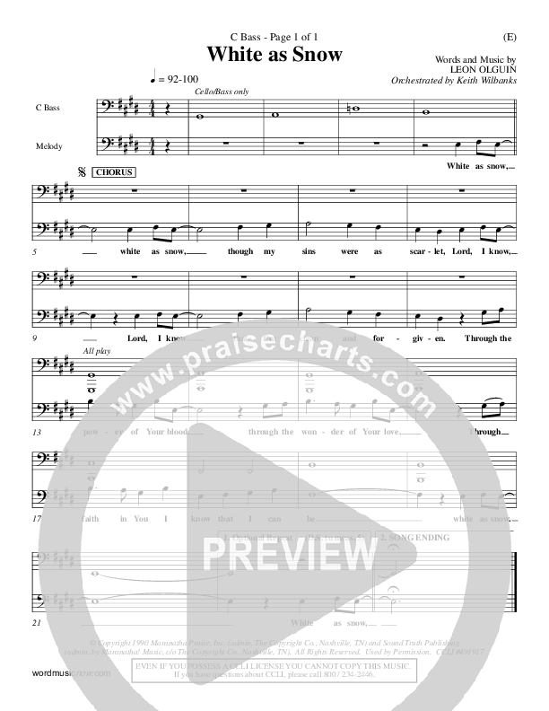 White As Snow Contrabass (Leon Olguin)