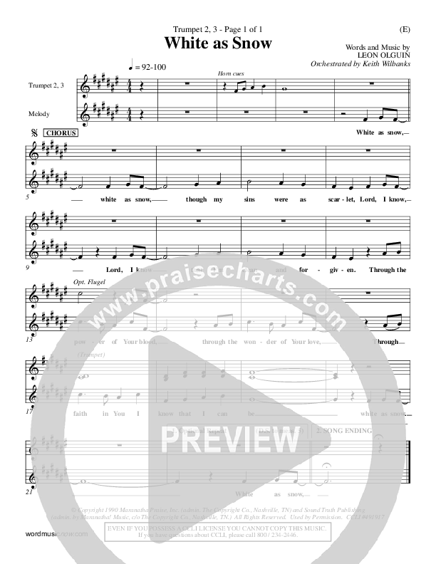 White As Snow Trumpet 2/3 (Leon Olguin)