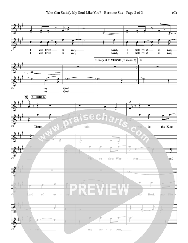 Who Can Satisfy My Soul Like You Bari Sax (Dennis Jernigan)