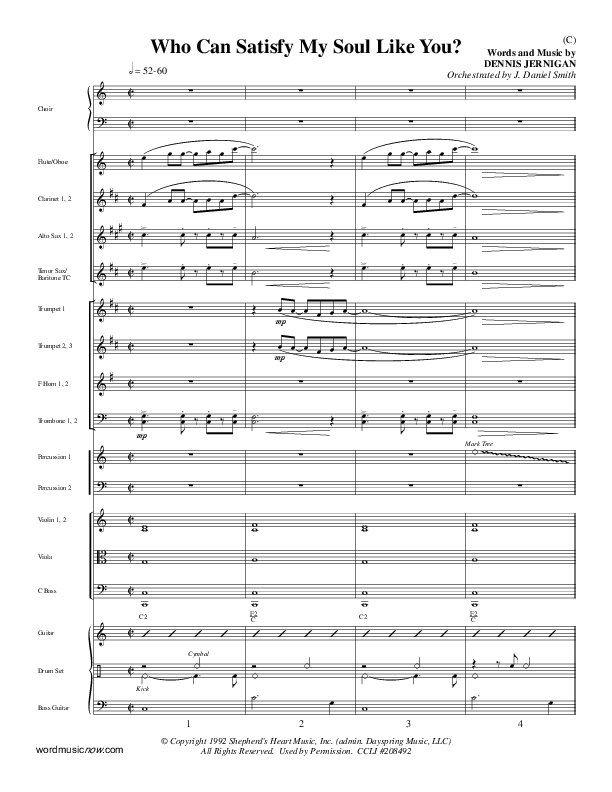Who Can Satisfy My Soul Conductor's Score (Dennis Jernigan)