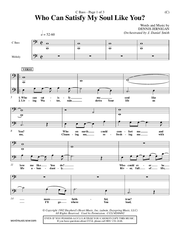 Who Can Satisfy My Soul Like You Contrabass (Dennis Jernigan)