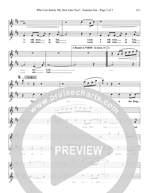 Who Can Satisfy My Soul Like You Soprano Sax (Dennis Jernigan)