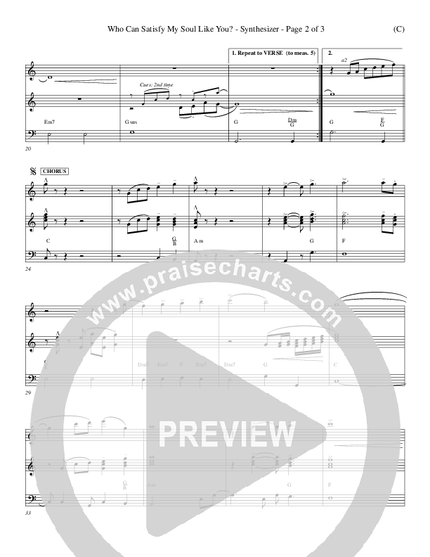 Who Can Satisfy My Soul Like You Synth (Dennis Jernigan)