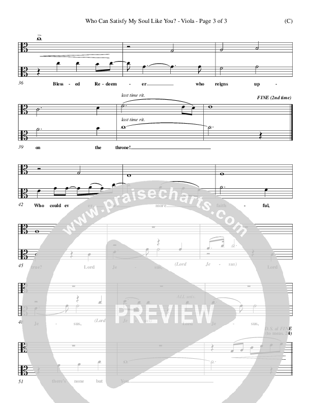 Who Can Satisfy My Soul Like You Viola (Dennis Jernigan)