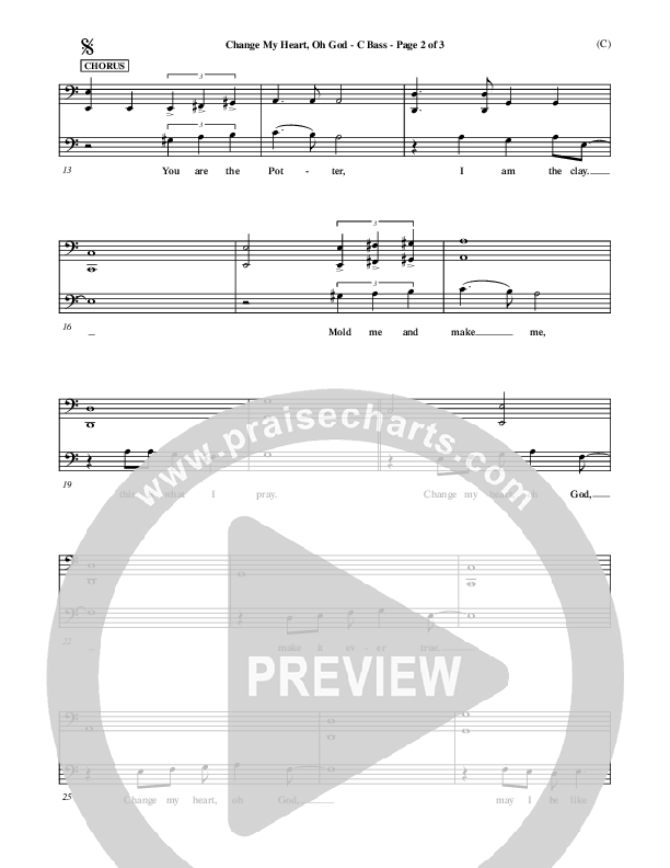 Change My Heart Oh God Contrabass (Eddie Espinosa)