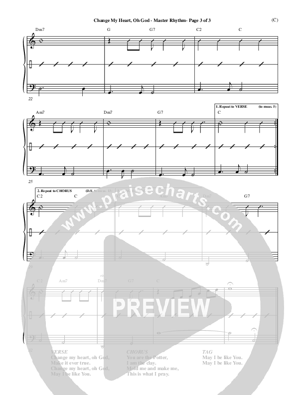 Change My Heart Oh God Rhythm Chart (Eddie Espinosa)