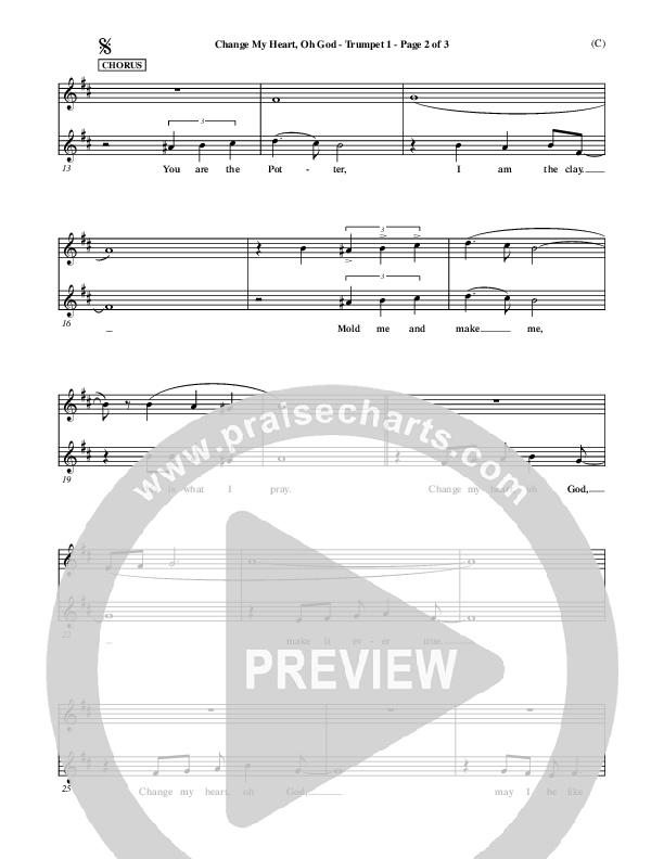 Change My Heart Oh God Trumpet 1 (Eddie Espinosa)