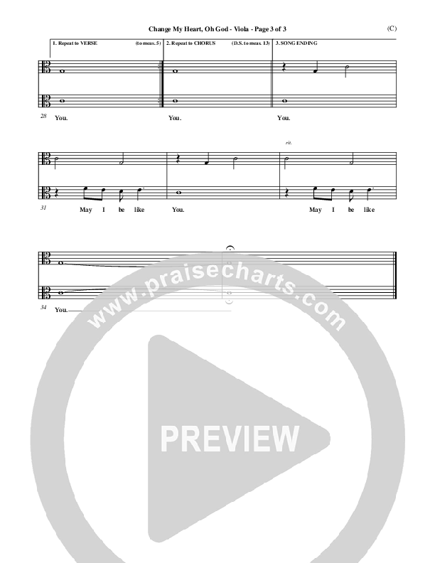 Change My Heart Oh God Viola (Eddie Espinosa)