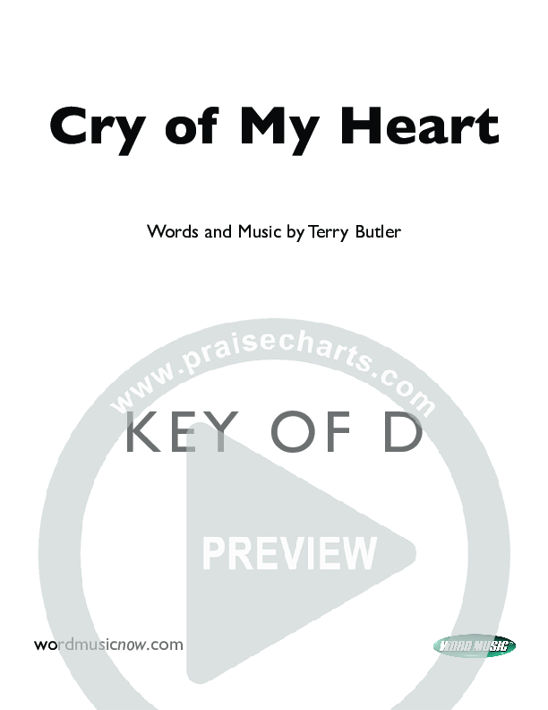 Cry of My Heart Cover Sheet (Terry Butler)
