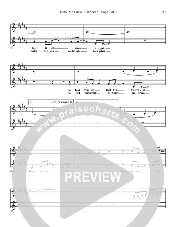 Draw Me Close Clarinet 3 (Kelly Carpenter)