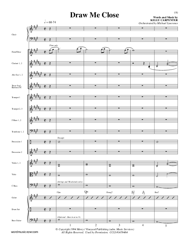 Draw Me Close Conductor's Score (Kelly Carpenter)