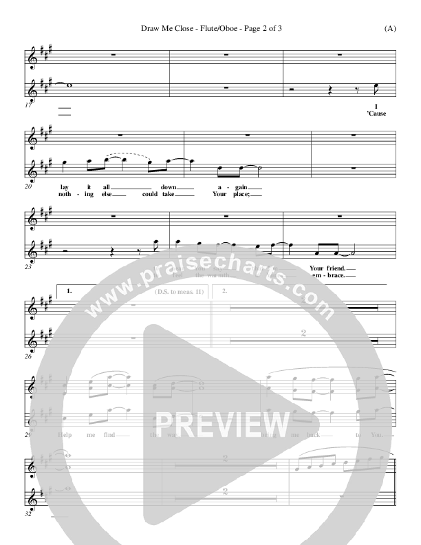 Draw Me Close Flute/Oboe (Kelly Carpenter)