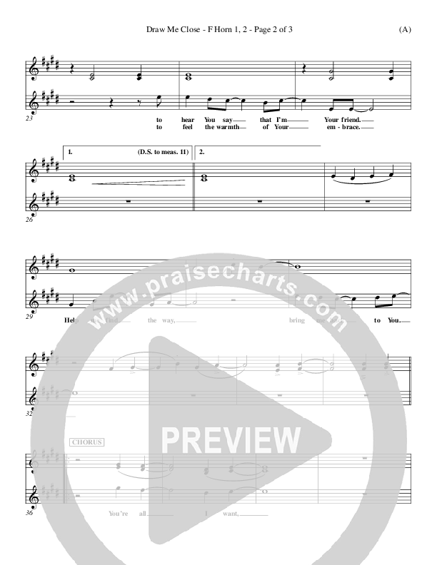 Draw Me Close French Horn 1/2 (Kelly Carpenter)